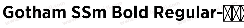 Gotham SSm Bold Regular字体转换